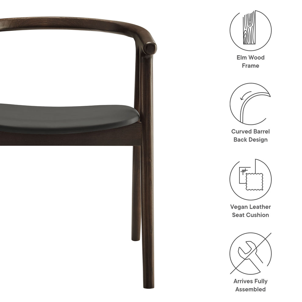 Henry Vegan Leather and Wood Dining Chair by Modway | Dining Chairs | Modishstore - 8