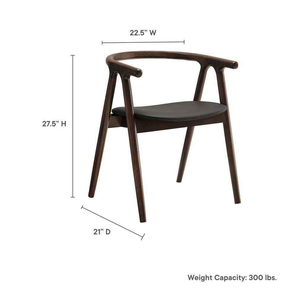 Henry Vegan Leather and Wood Dining Chair by Modway | Dining Chairs | Modishstore - 9