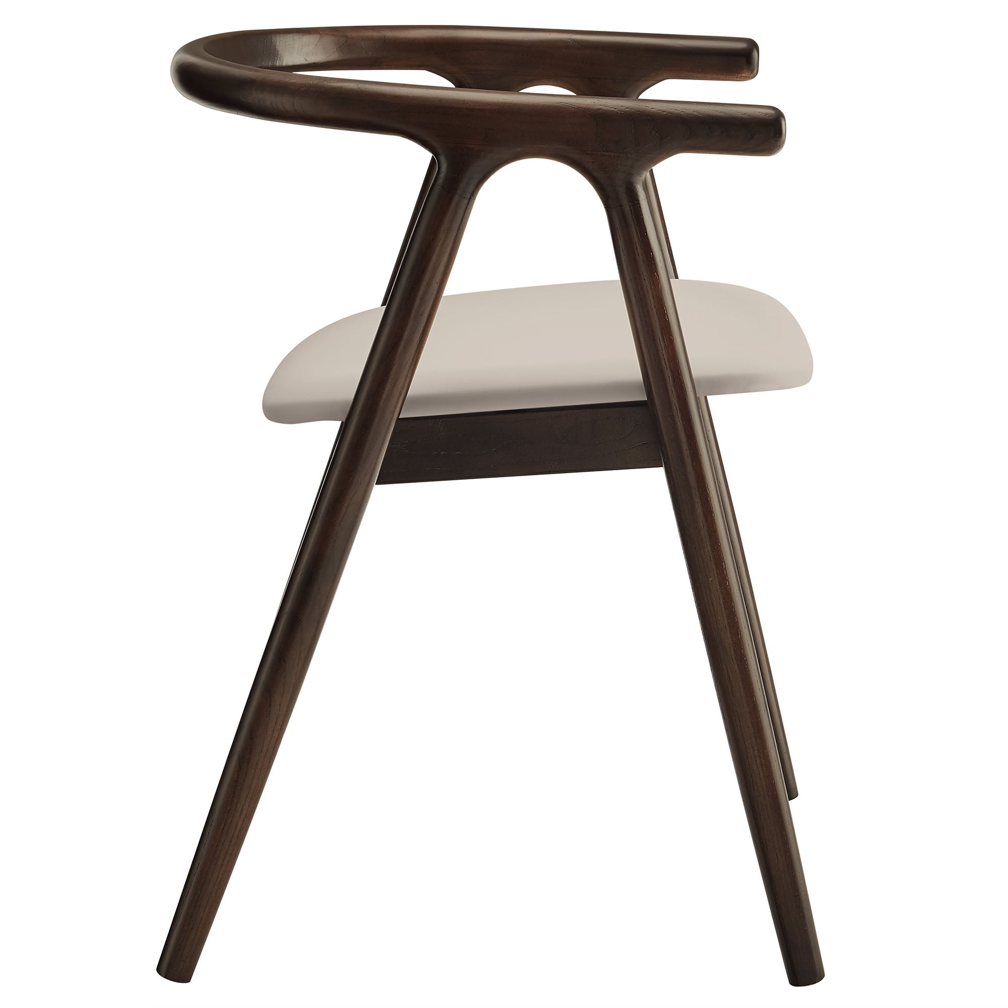 Henry Vegan Leather and Wood Dining Chair - Thumbnail 3