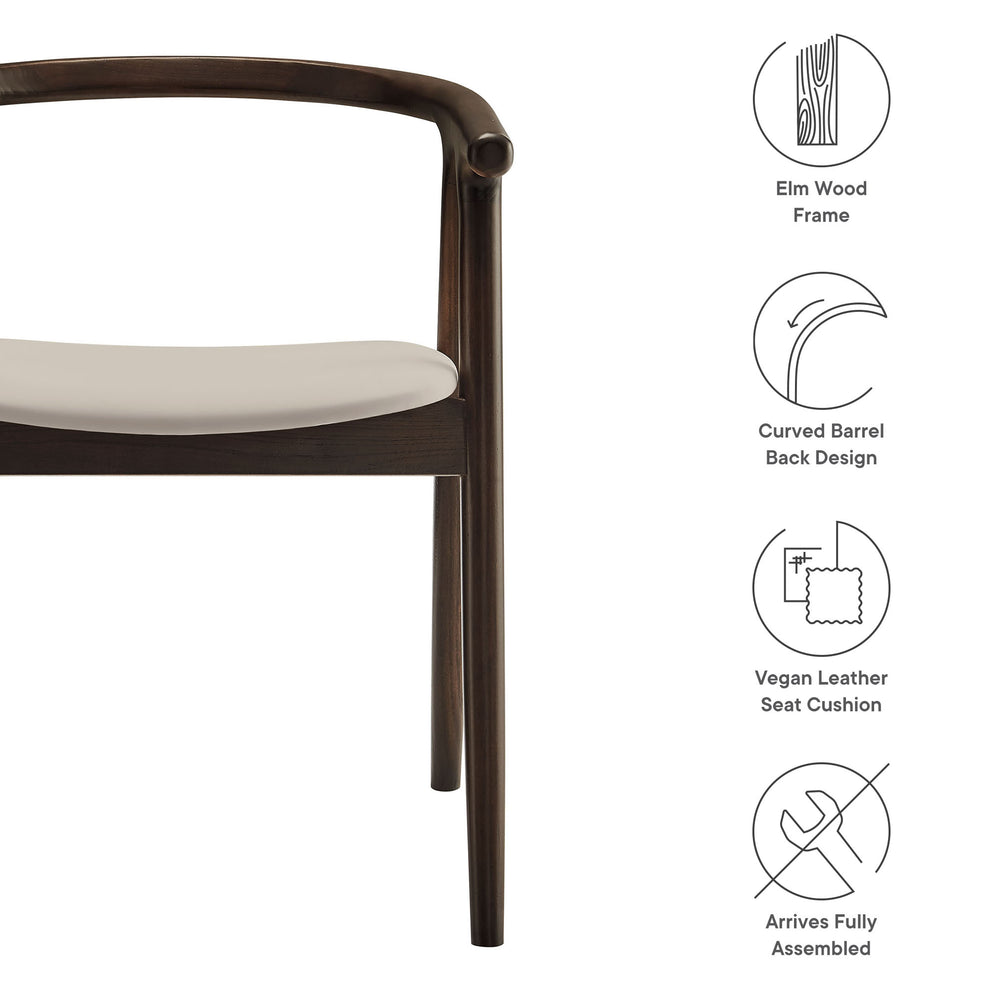 Henry Vegan Leather and Wood Dining Chair by Modway | Dining Chairs | Modishstore - 17