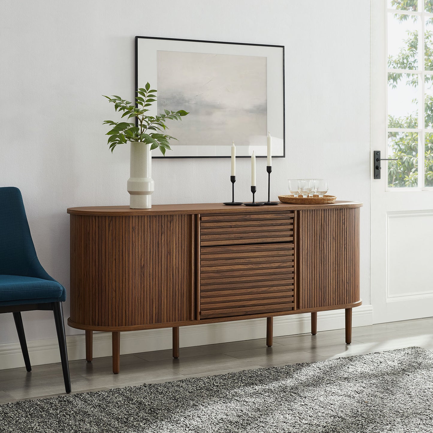 Harlan 67" Fluted Oval Sideboard Cabinet by Modway | Sideboards | Modishstore - 10