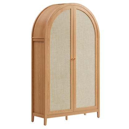 Calista 79" Tall Wide Rattan Arched Storage Cabinet by Modway | Cabinests | Modishstore - 2
