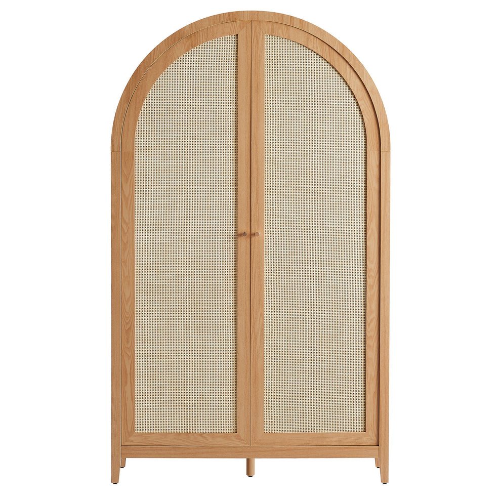 Calista 79" Tall Wide Rattan Arched Storage Cabinet by Modway | Cabinests | Modishstore - 4