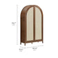 Calista 79" Tall Wide Rattan Arched Storage Cabinet by Modway | Cabinests | Modishstore - 18