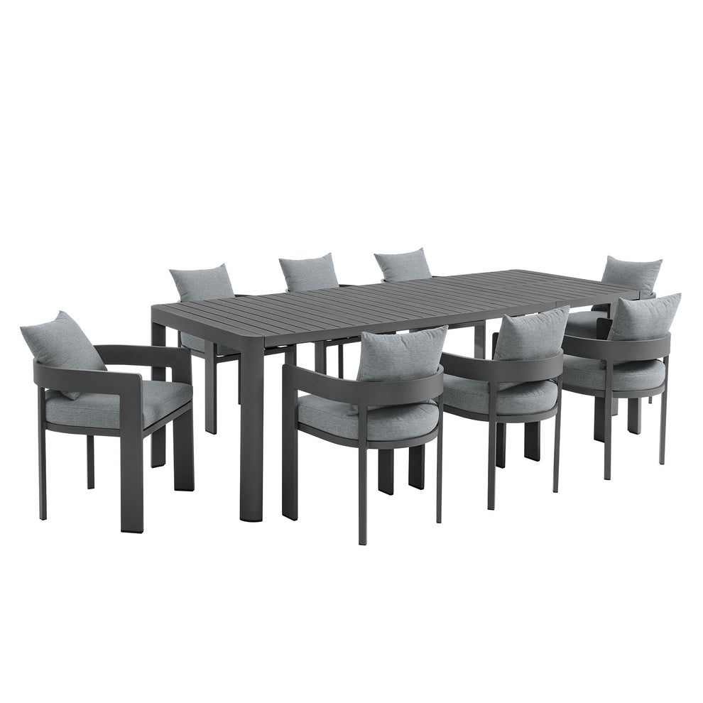 Tahoe 9-Piece Outdoor Patio Aluminum Dining Set With Extendable Table by Modway | Outdoor Patio Daybed | Modishstore - 8