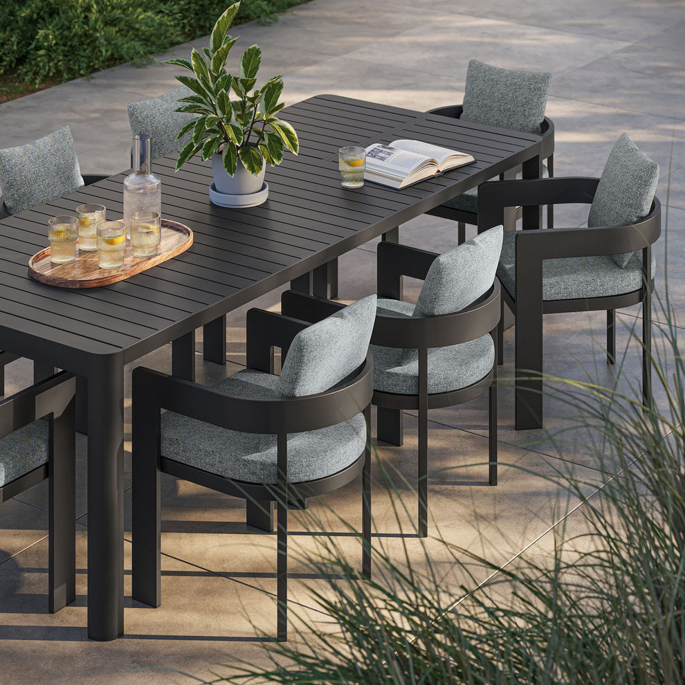 Tahoe 9-Piece Outdoor Patio Aluminum Dining Set With Extendable Table by Modway | Outdoor Patio Daybed | Modishstore - 10
