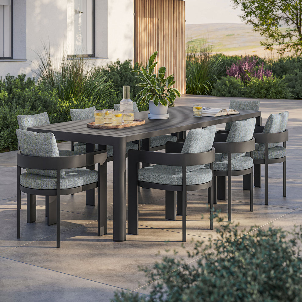 Tahoe 9-Piece Outdoor Patio Aluminum Dining Set With Extendable Table by Modway | Outdoor Patio Daybed | Modishstore - 11