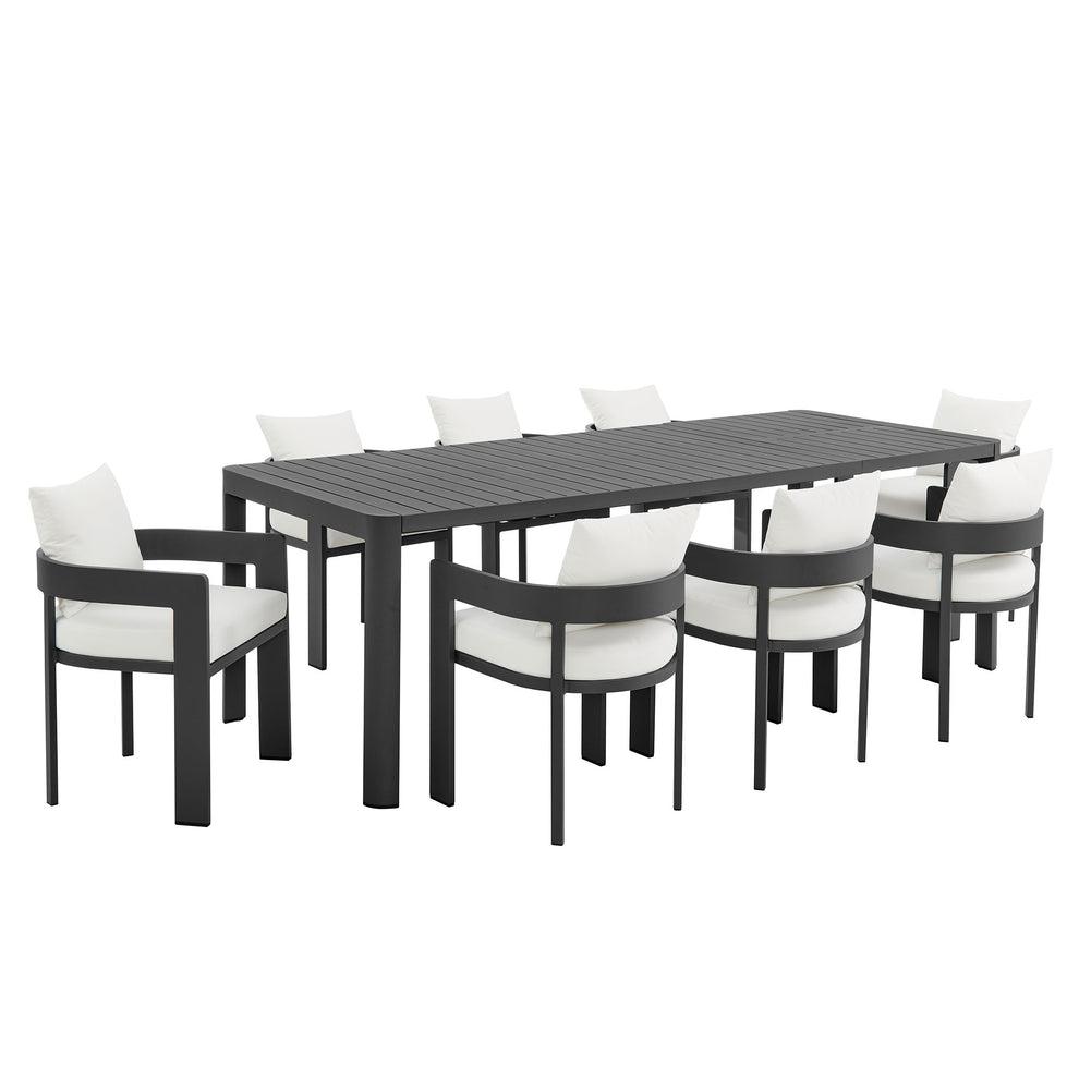 Tahoe 9-Piece Outdoor Patio Aluminum Dining Set With Extendable Table by Modway | Outdoor Patio Daybed | Modishstore - 15