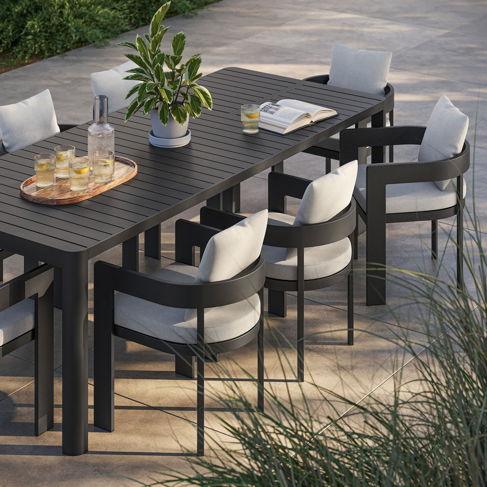 Tahoe 9-Piece Outdoor Patio Aluminum Dining Set With Extendable Table by Modway | Outdoor Patio Daybed | Modishstore - 17