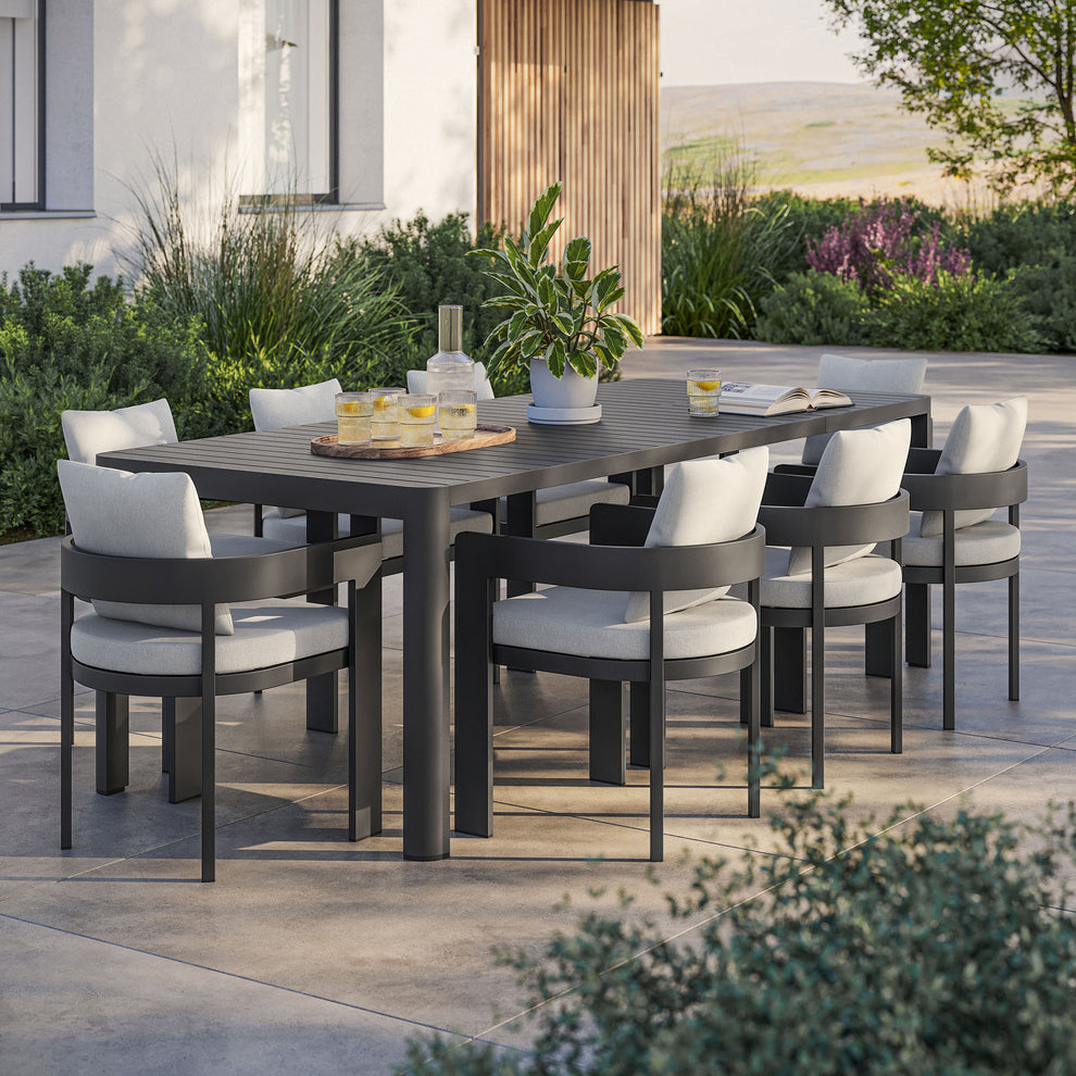 Tahoe 9-Piece Outdoor Patio Aluminum Dining Set With Extendable Table by Modway | Outdoor Patio Daybed | Modishstore - 18