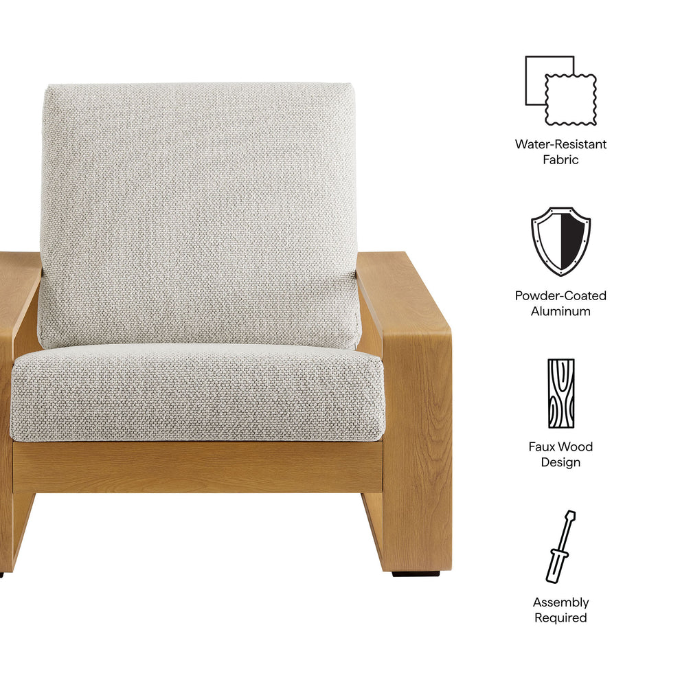 Lirienne Outdoor Patio Aluminum Faux Wood Armchair by Modway | Outdoor Patio Daybed | Modishstore - 17