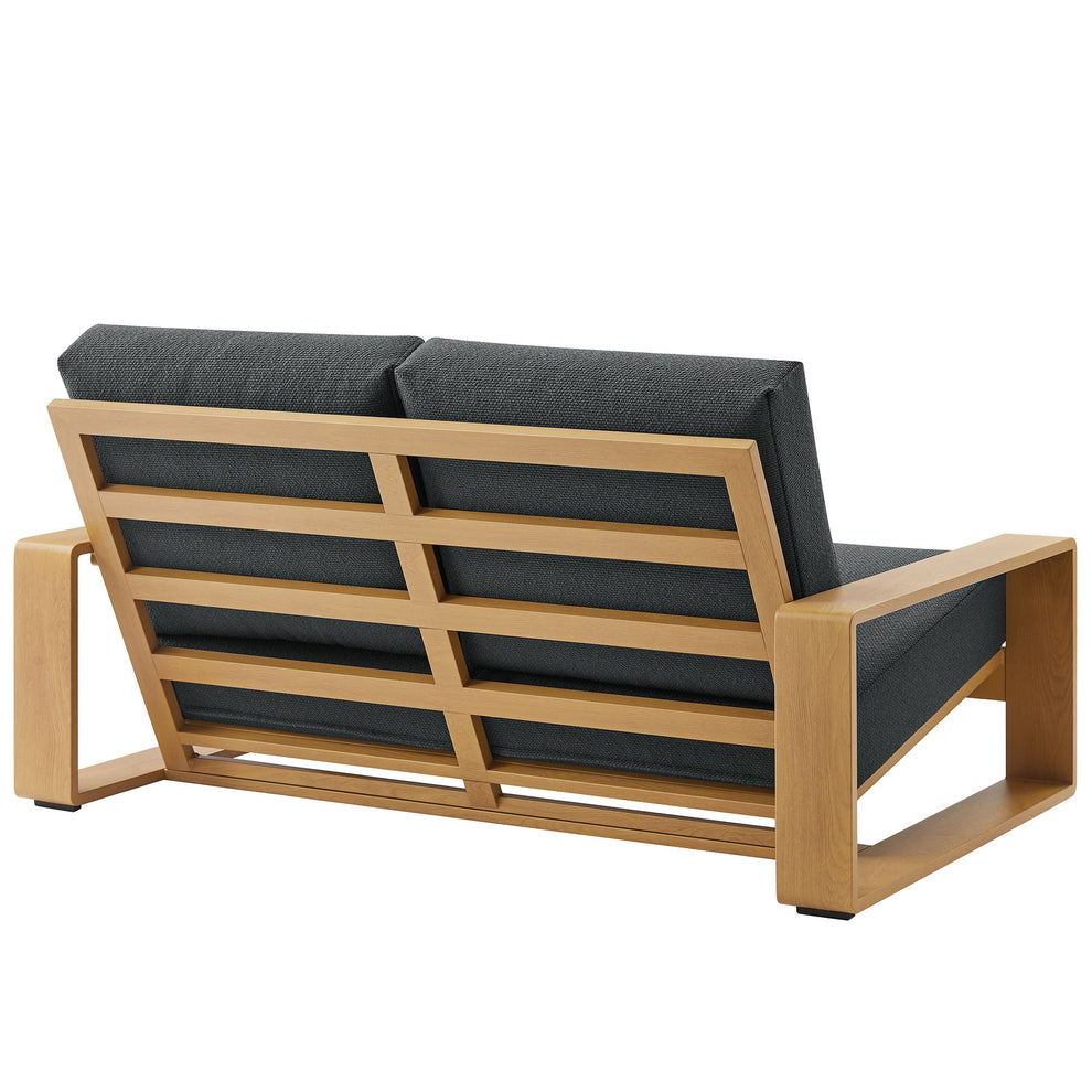 Lirienne Outdoor Patio Aluminum Faux Wood Loveseat by Modway | Loveseats | Modishstore - 4