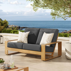 Modway Lirienne Outdoor Patio Aluminum Fabric Loveseat Modern