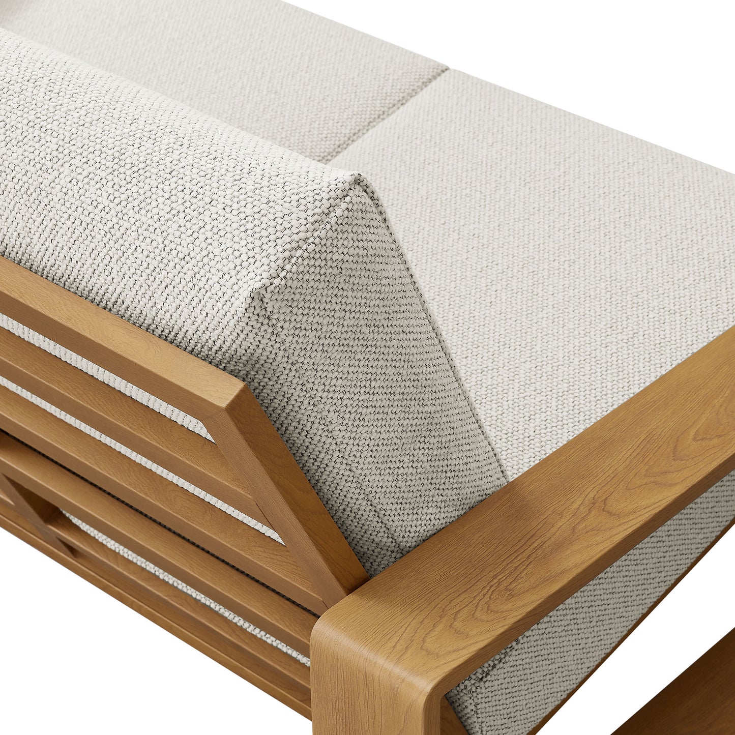 Lirienne Outdoor Patio Aluminum Faux Wood Loveseat by Modway | Loveseats | Modishstore - 14