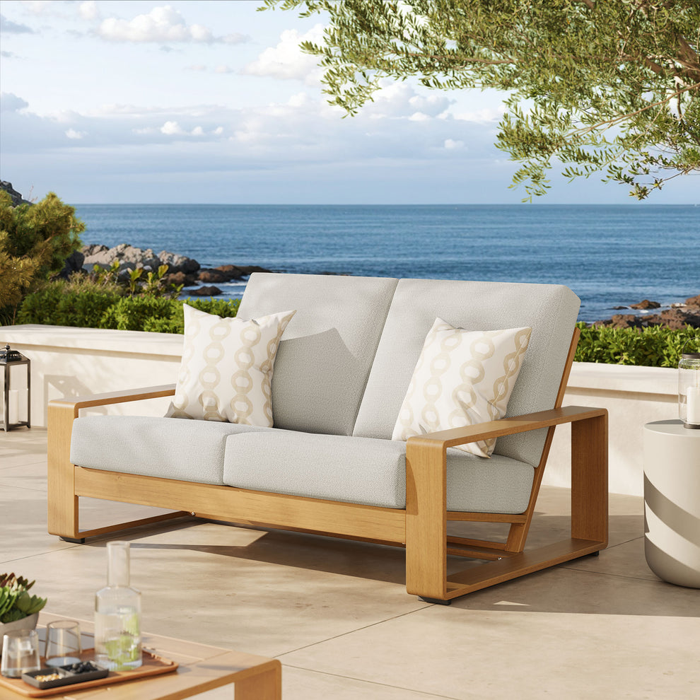 Lirienne Outdoor Patio Aluminum Faux Wood Loveseat by Modway | Loveseats | Modishstore - 16