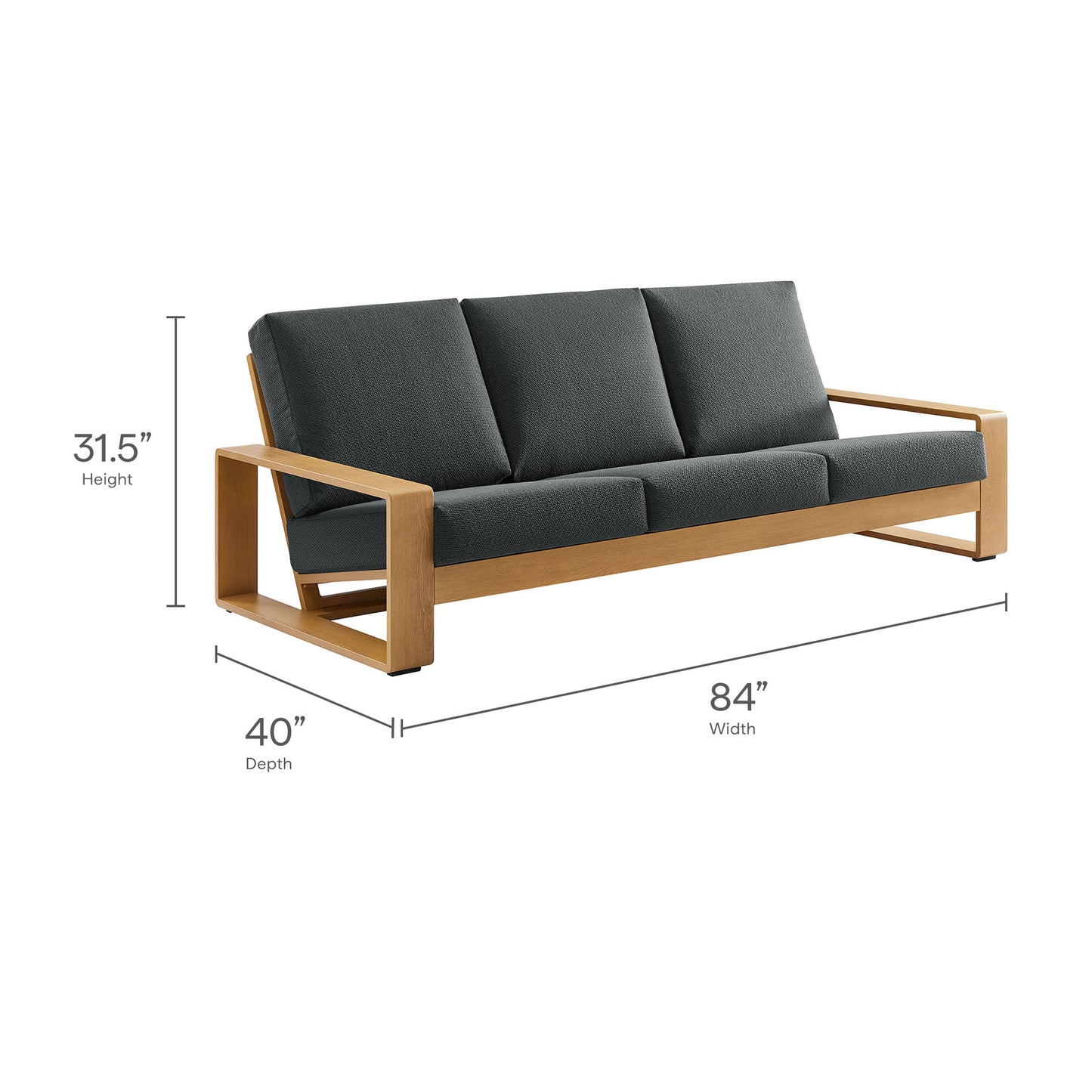 Saratoga 4-Piece Outdoor Patio Teak Wood Furniture Set by Modway