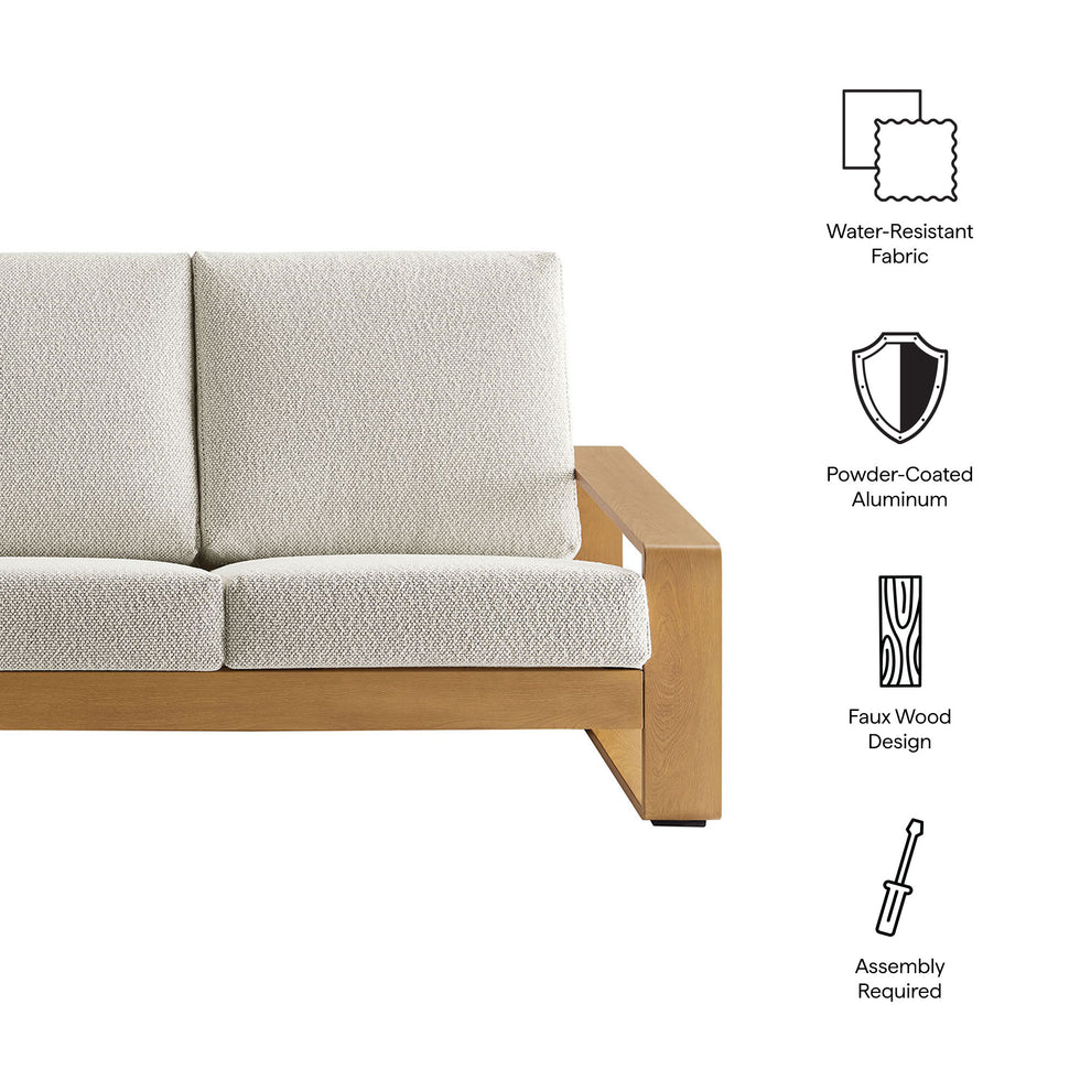 Lirienne Outdoor Patio Aluminum Faux Wood Sofa by Modway | Outdoor Patio Daybed | Modishstore - 17