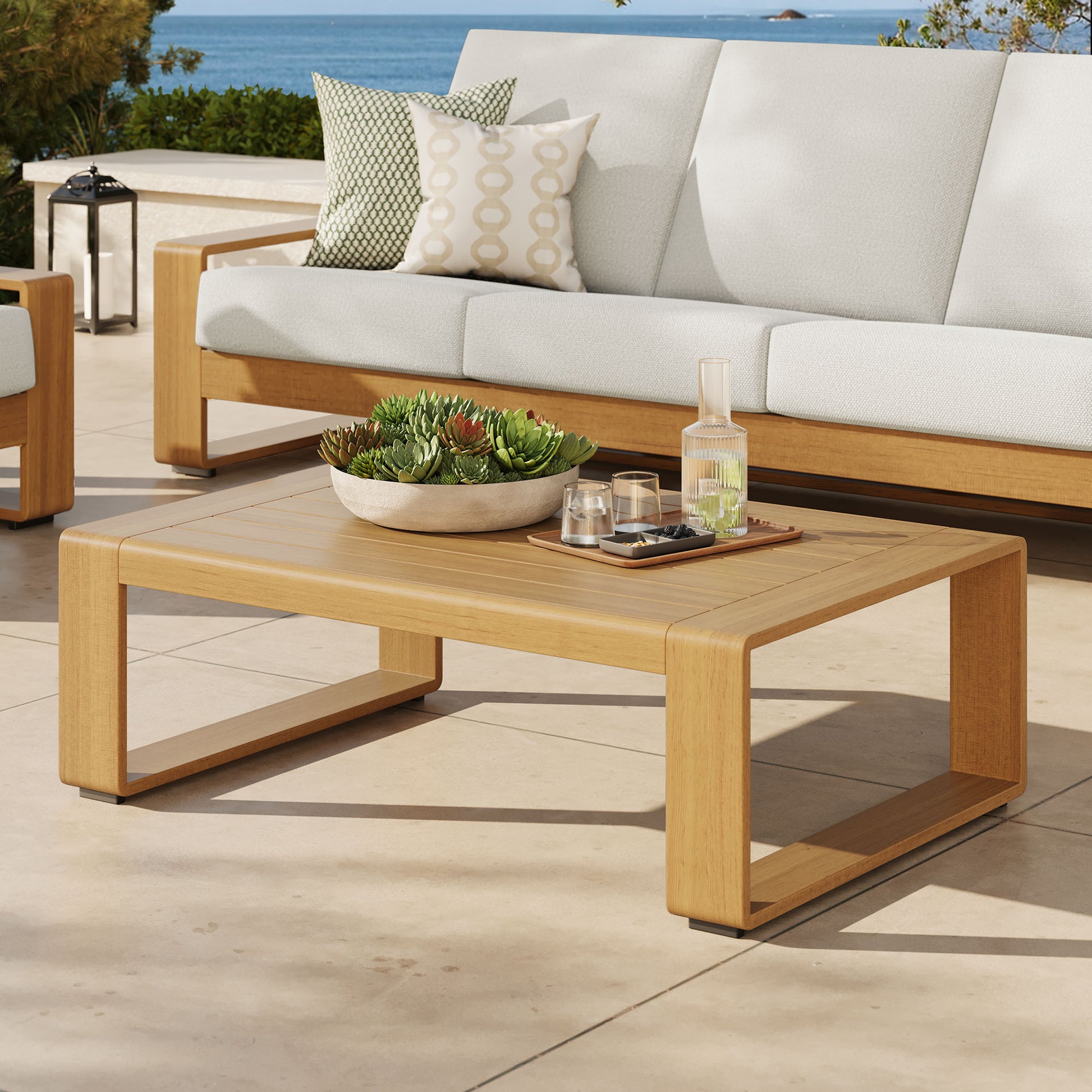 Lirienne Outdoor Patio Aluminum Faux Wood Coffee Table by Modway | Outdoor Patio Daybed | Modishstore - 1