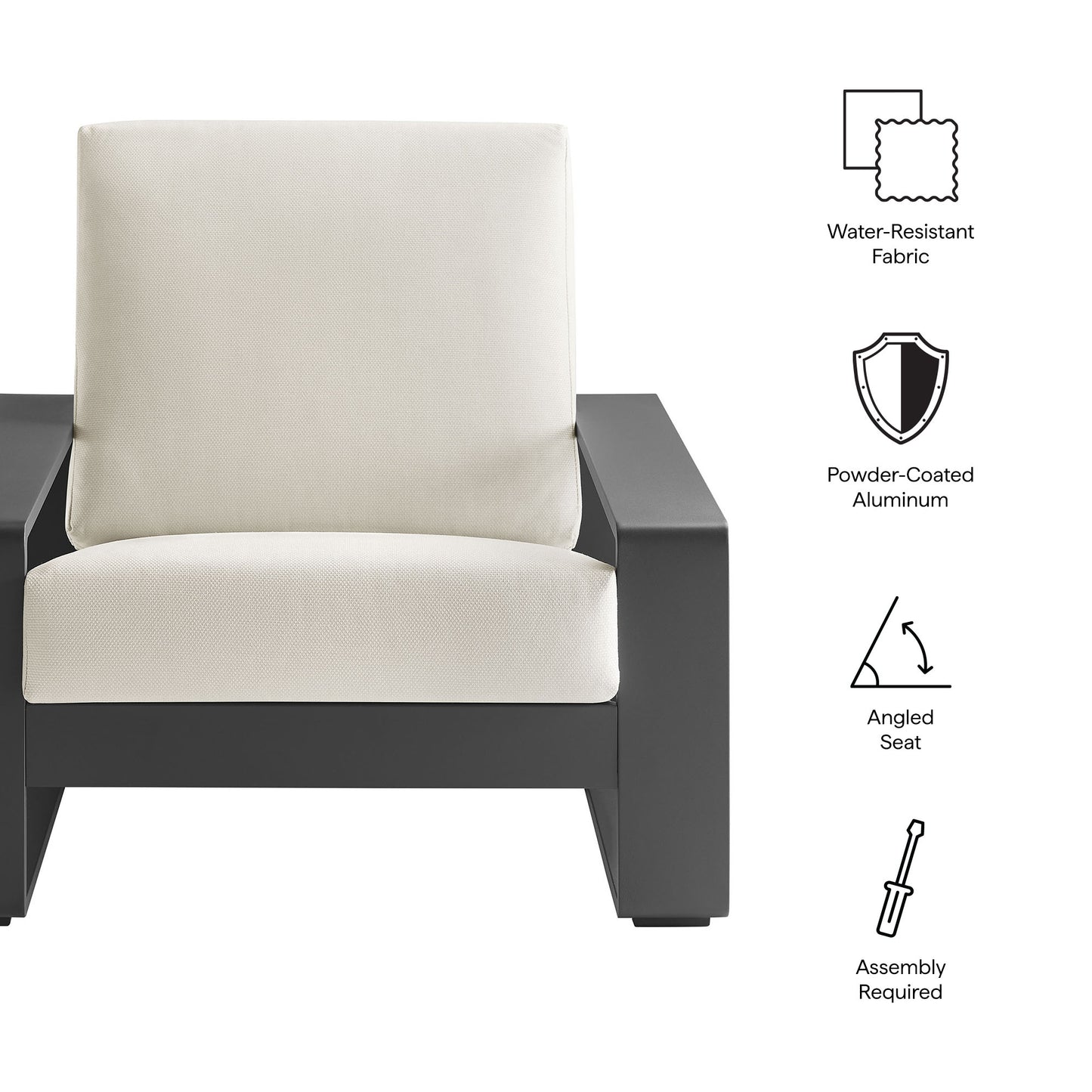 Lirienne Outdoor Patio Aluminum Armchair by Modway | Outdoor Patio Daybed | Modishstore - 8