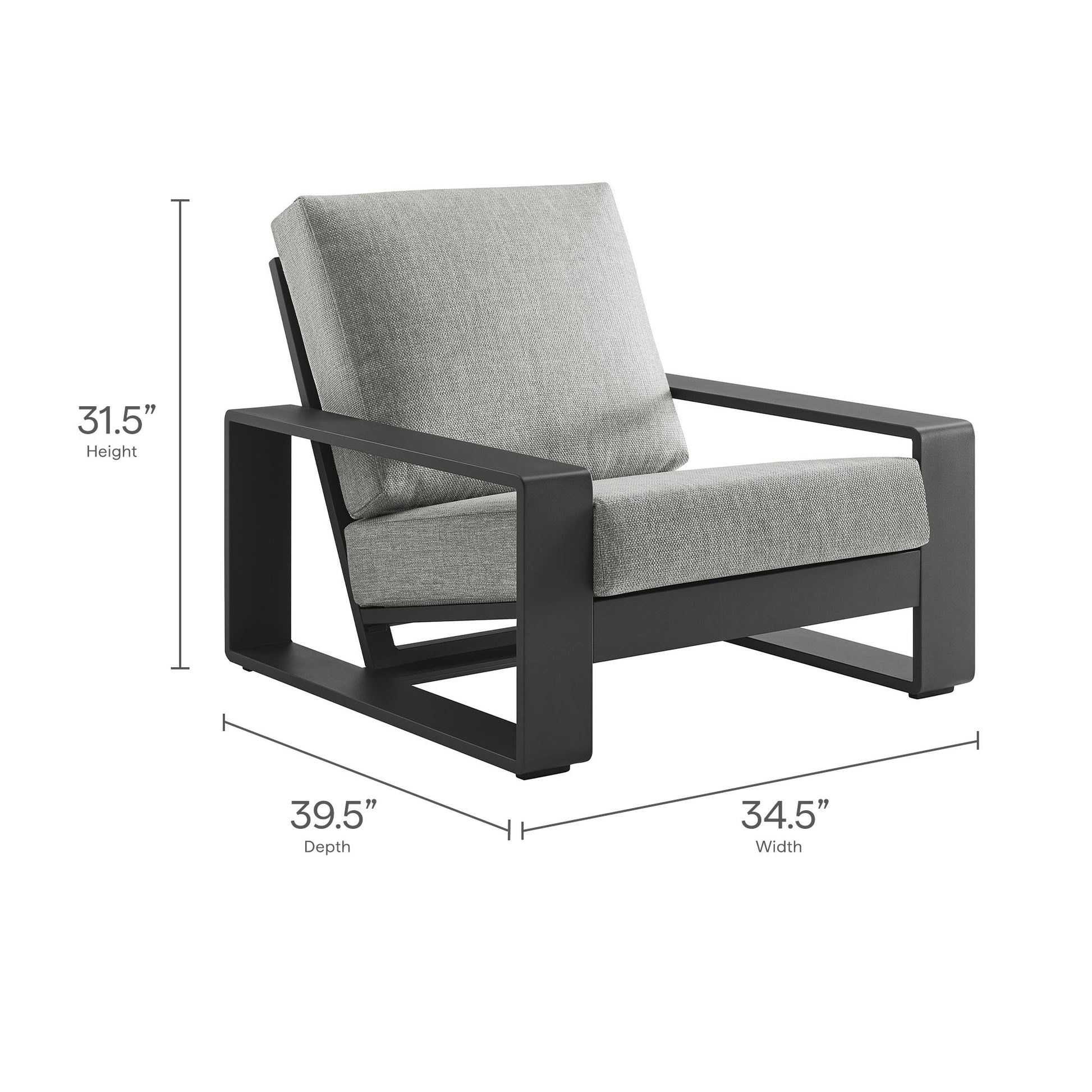 Lirienne Outdoor Patio Aluminum Armchair by Modway | Outdoor Patio Daybed | Modishstore - 18