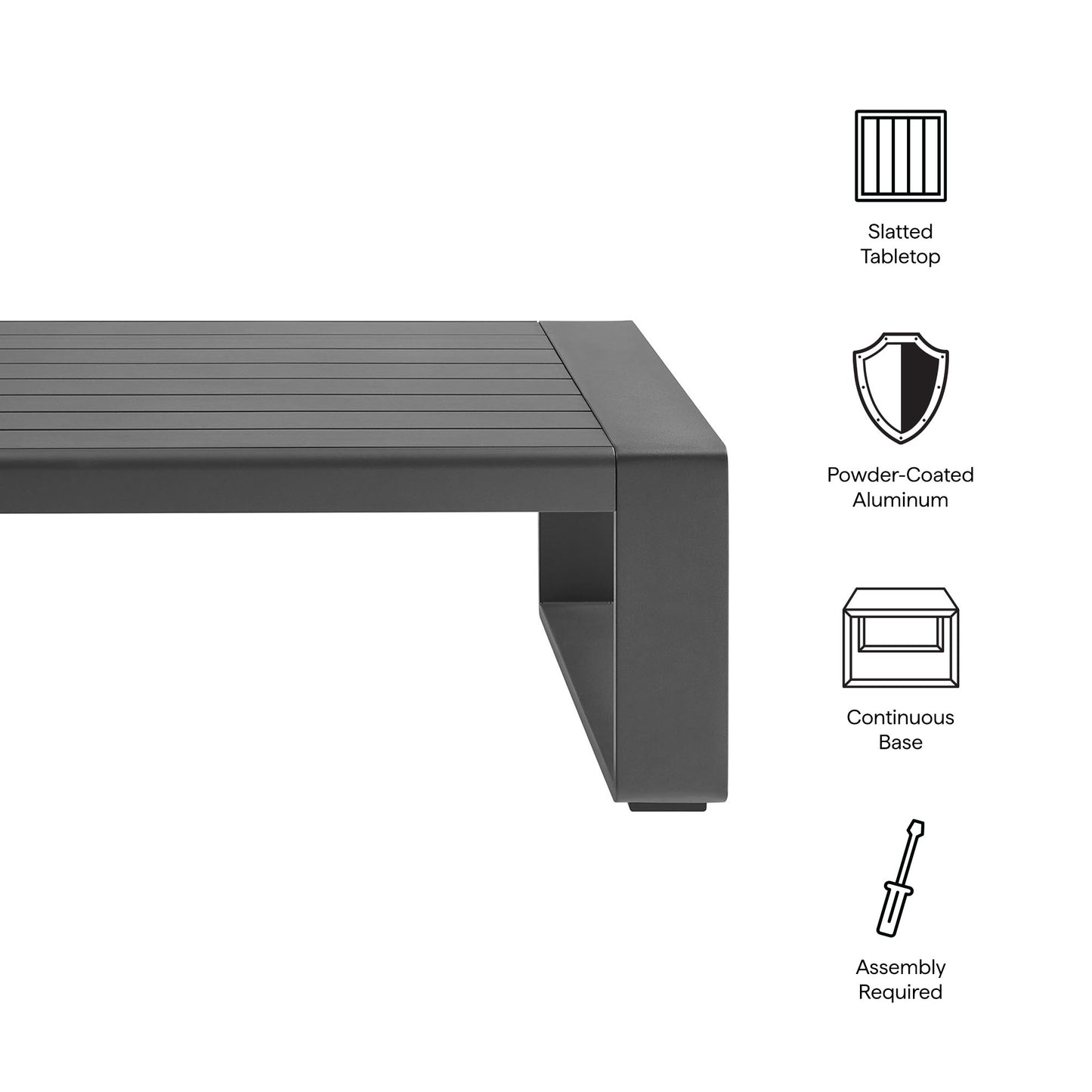 Lirienne Outdoor Patio Aluminum Coffee Table by Modway | Outdoor Patio Daybed | Modishstore - 8