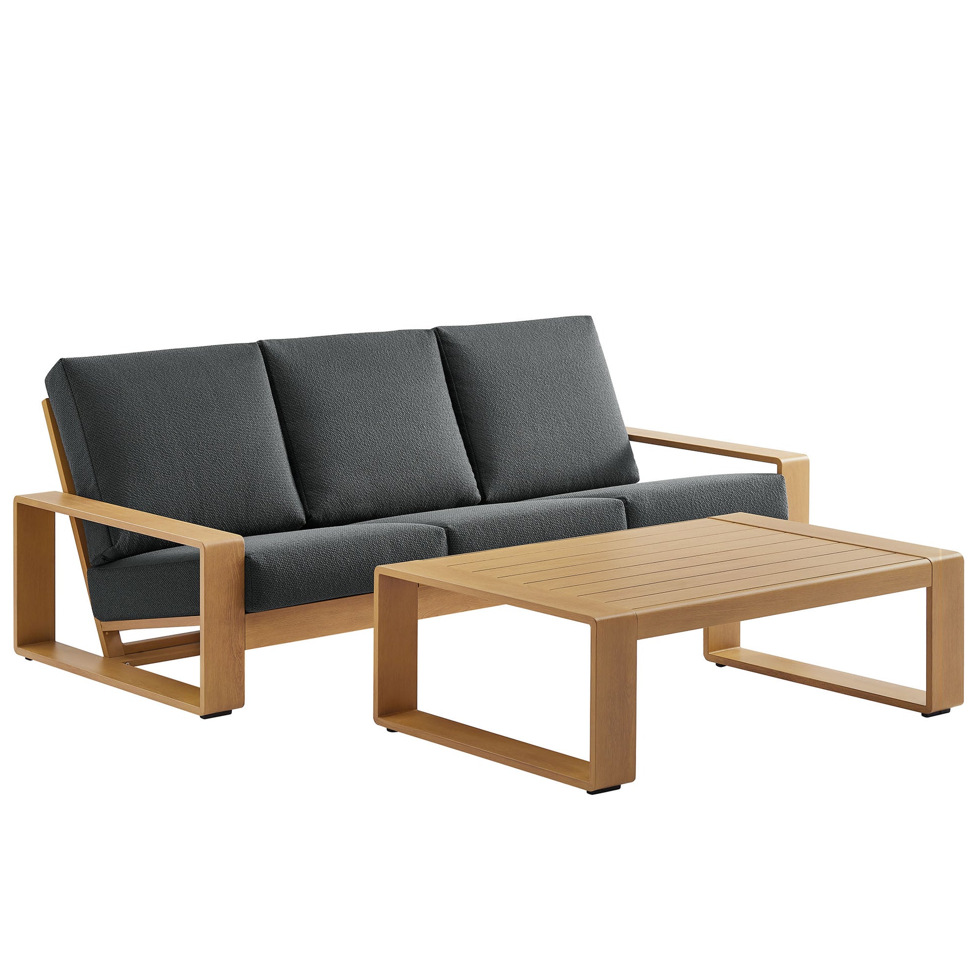 Lirienne 2-Piece Outdoor Patio Aluminum Faux Wood Furniture Set by Modway | Outdoor Patio Daybed | Modishstore - 2