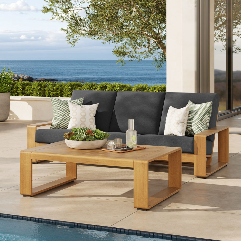 Lirienne 2-Piece Outdoor Patio Aluminum Faux Wood Furniture Set by Modway | Outdoor Patio Daybed | Modishstore - 1