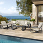 Lirienne Outdoor Patio Aluminum Faux Wood Armchairs Set of 2 by Modway
