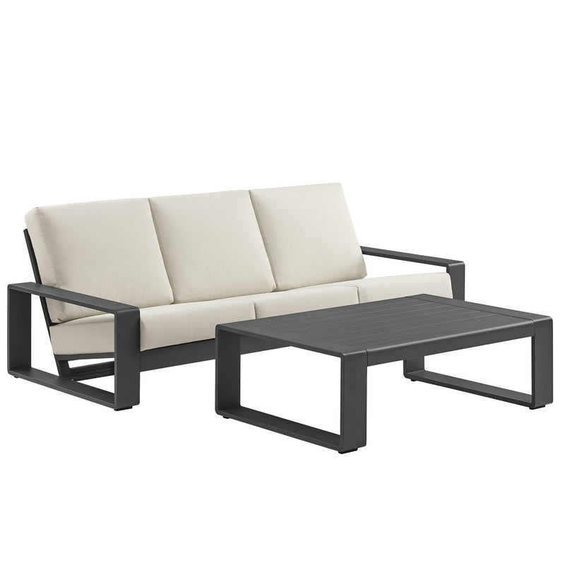 Lirienne 2-Piece Outdoor Patio Aluminum Furniture Set by Modway | Outdoor Patio Daybed | Modishstore - 2