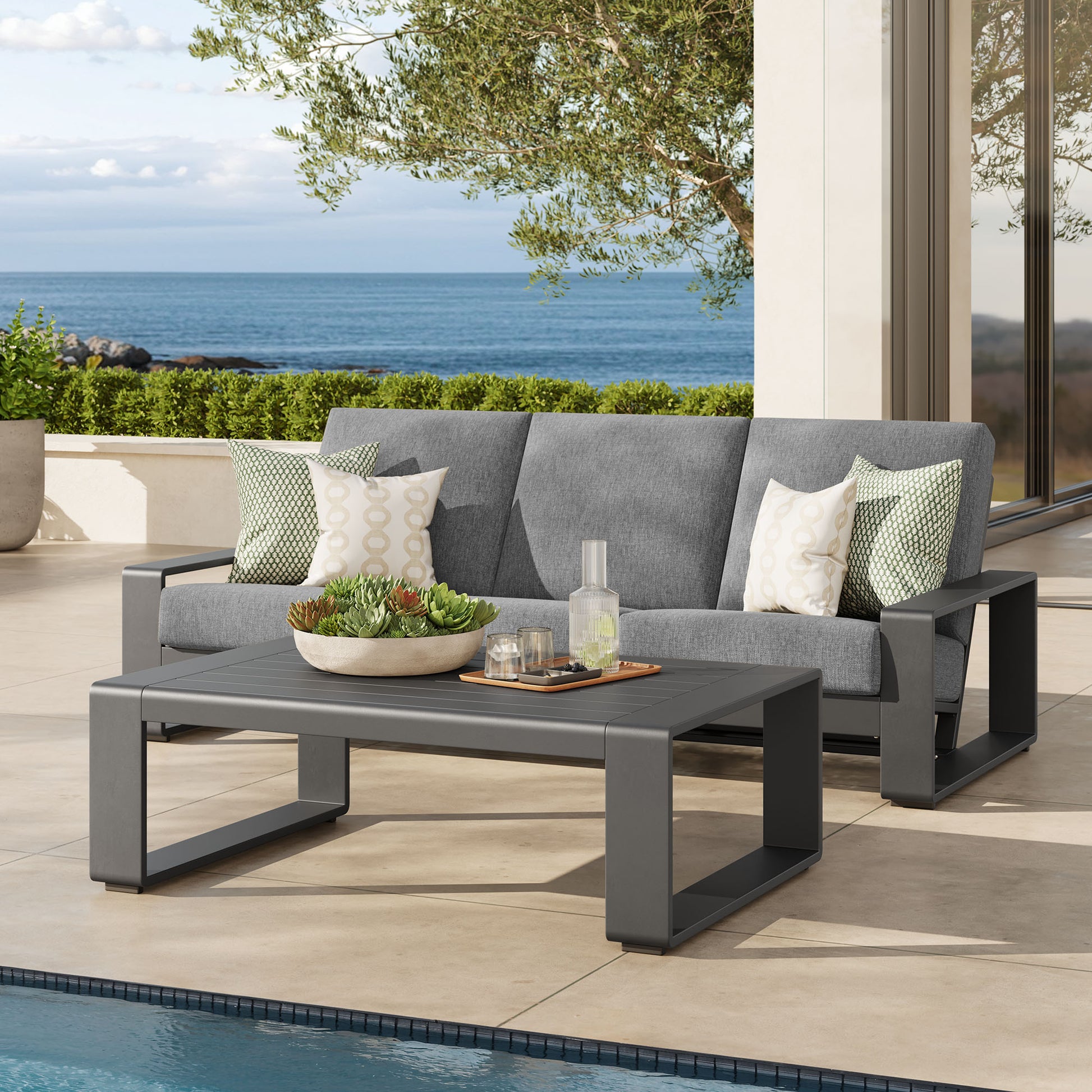 Lirienne 2-Piece Outdoor Patio Aluminum Furniture Set by Modway | Outdoor Patio Daybed | Modishstore - 5
