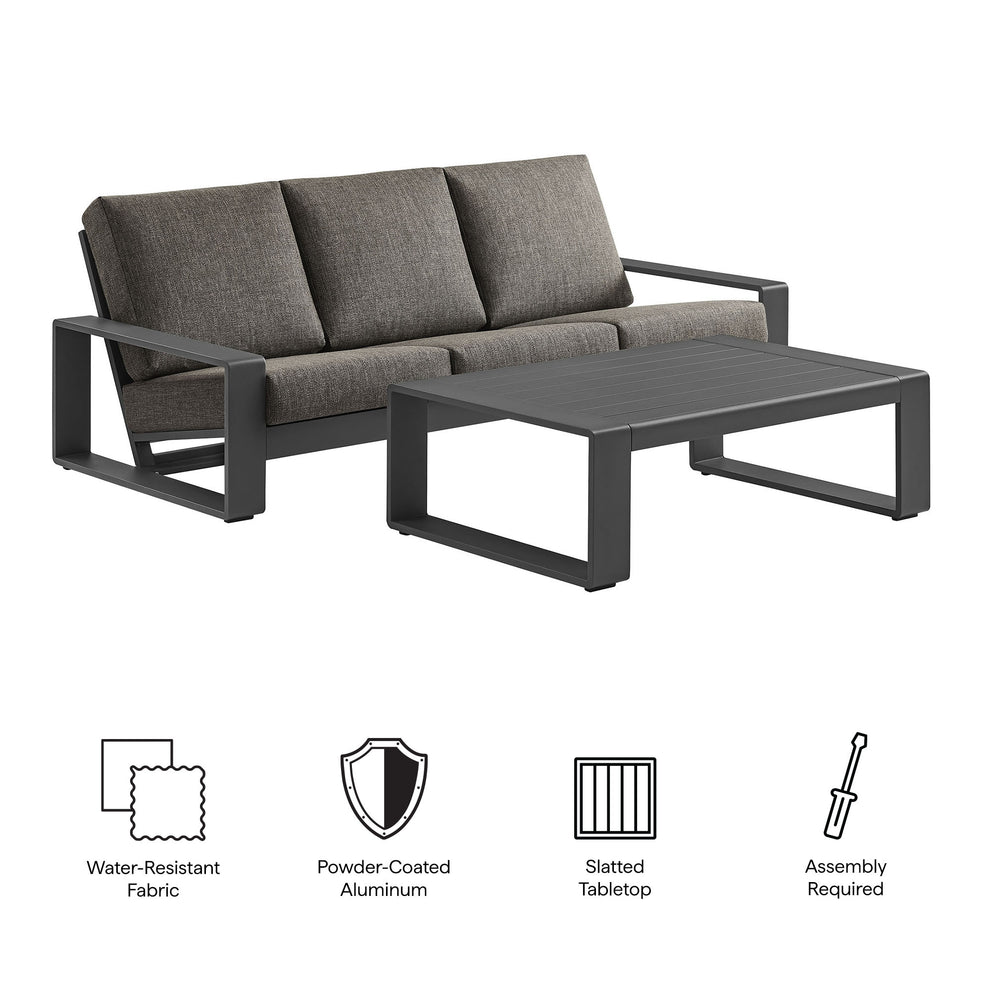 Lirienne 2-Piece Outdoor Patio Aluminum Furniture Set by Modway | Outdoor Patio Daybed | Modishstore - 9