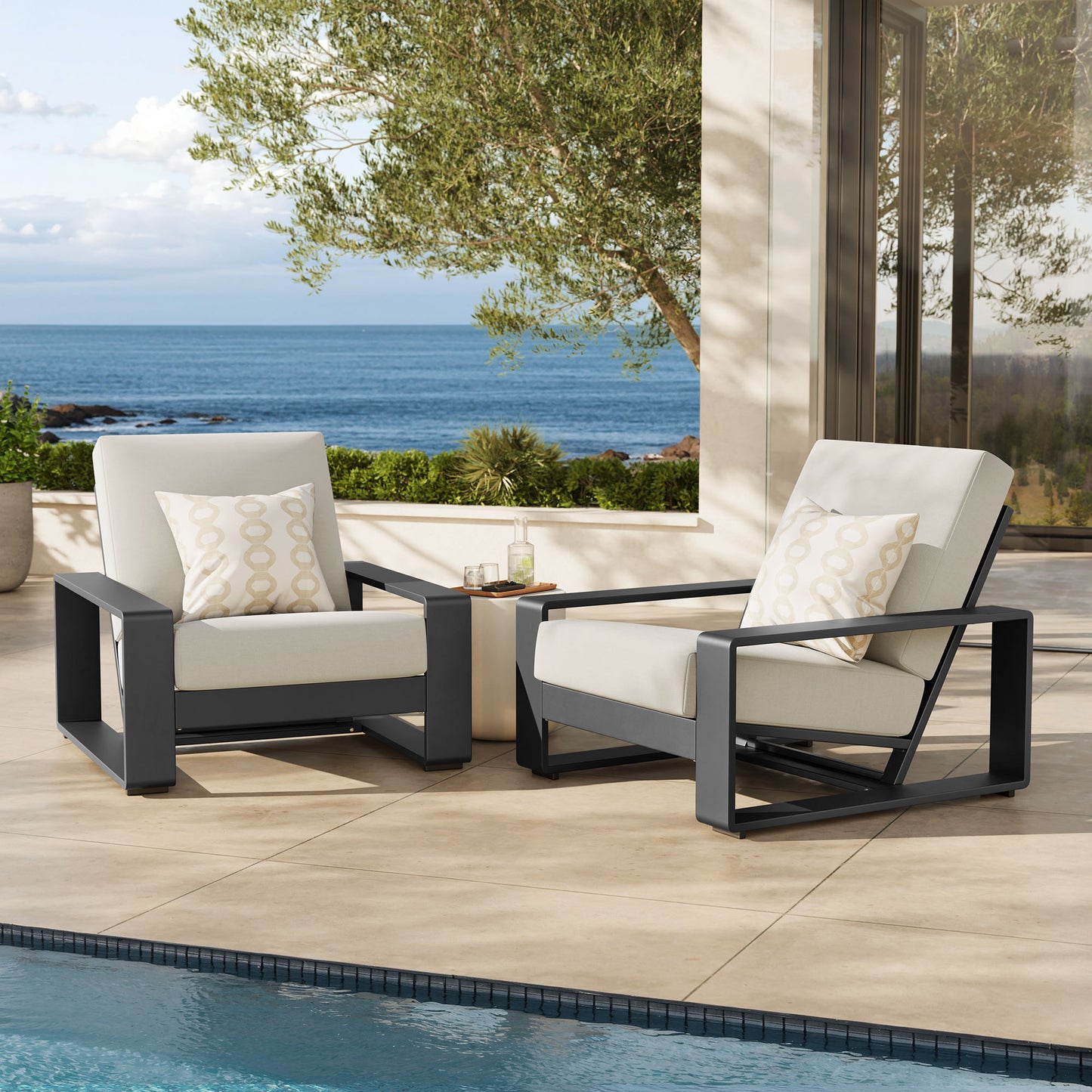 Lirienne Outdoor Patio Aluminum Faux Wood Armchairs Set of 2 by Modway | Outdoor Patio Daybed | Modishstore - 1