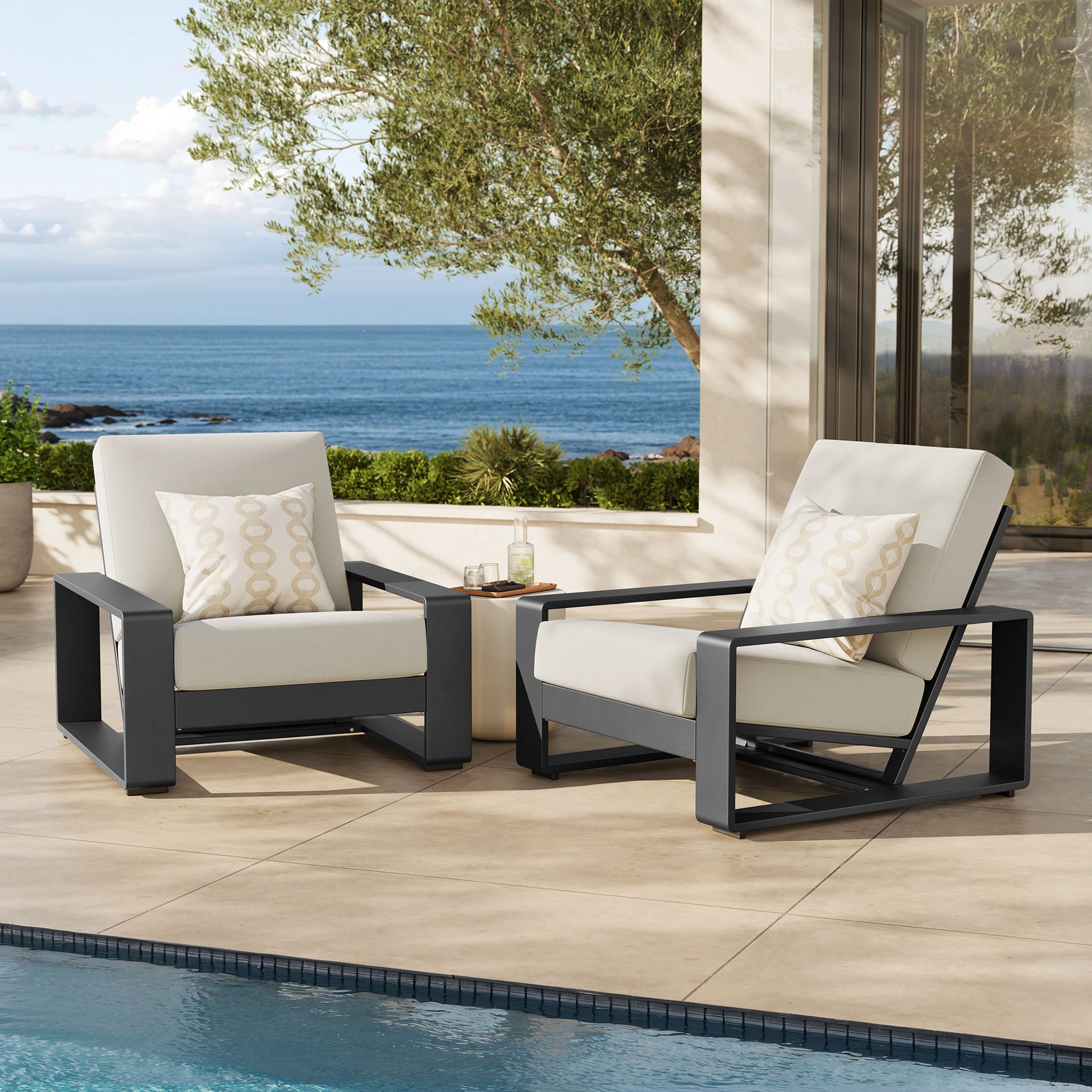 Lirienne Outdoor Patio Aluminum Faux Wood Armchairs Set of 2 by Modway | Outdoor Patio Daybed | Modishstore - 1