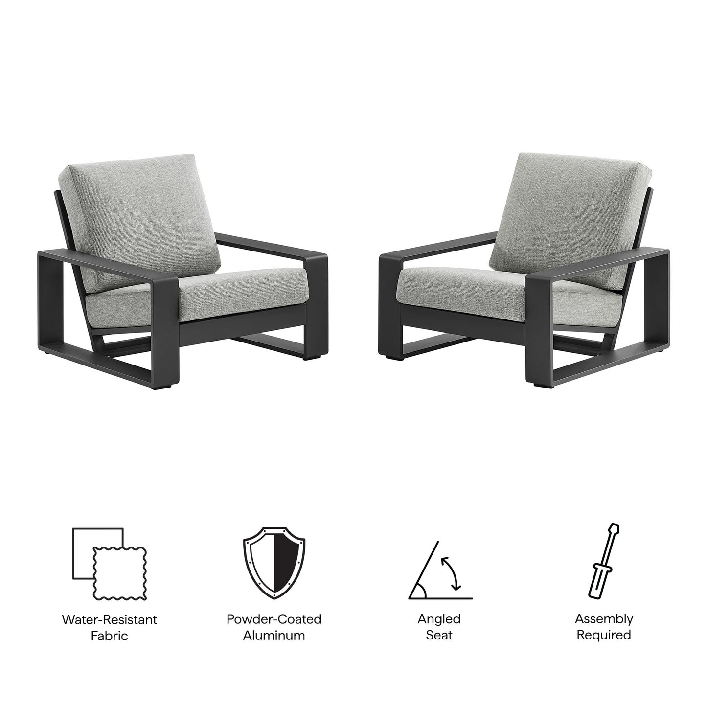 Lirienne Outdoor Patio Aluminum Faux Wood Armchairs Set of 2 by Modway | Outdoor Patio Daybed | Modishstore - 6