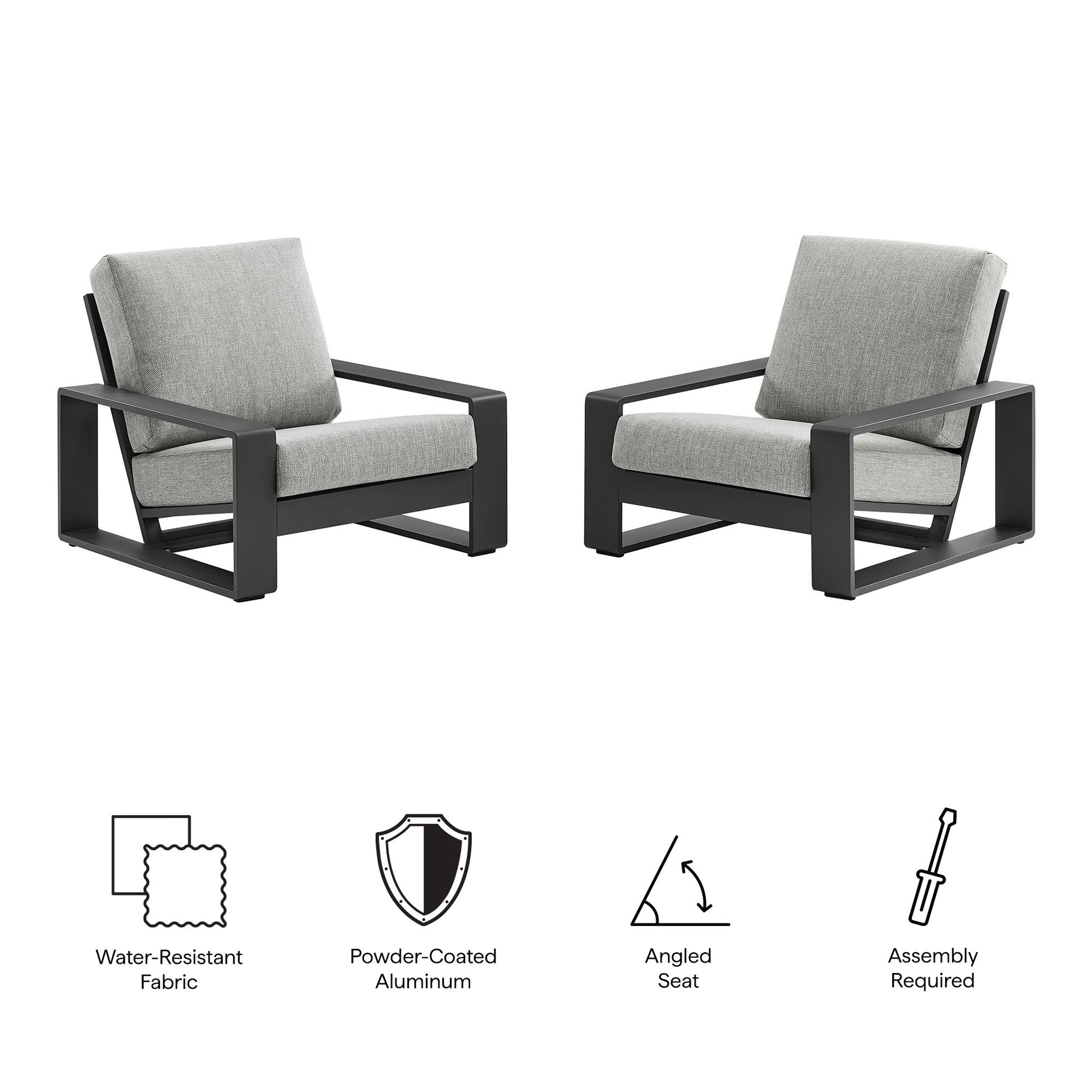 Lirienne Outdoor Patio Aluminum Faux Wood Armchairs Set of 2 by Modway | Outdoor Patio Daybed | Modishstore - 6