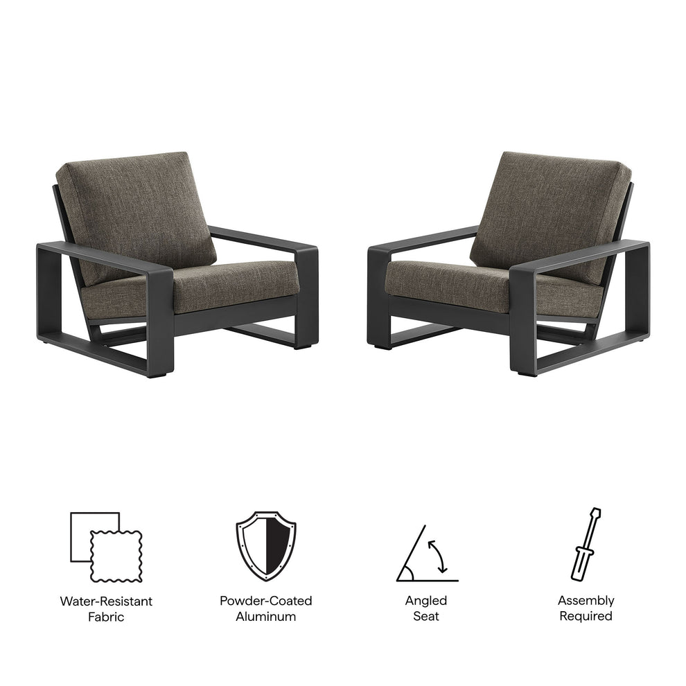 Lirienne Outdoor Patio Aluminum Faux Wood Armchairs Set of 2 by Modway | Outdoor Patio Daybed | Modishstore - 9