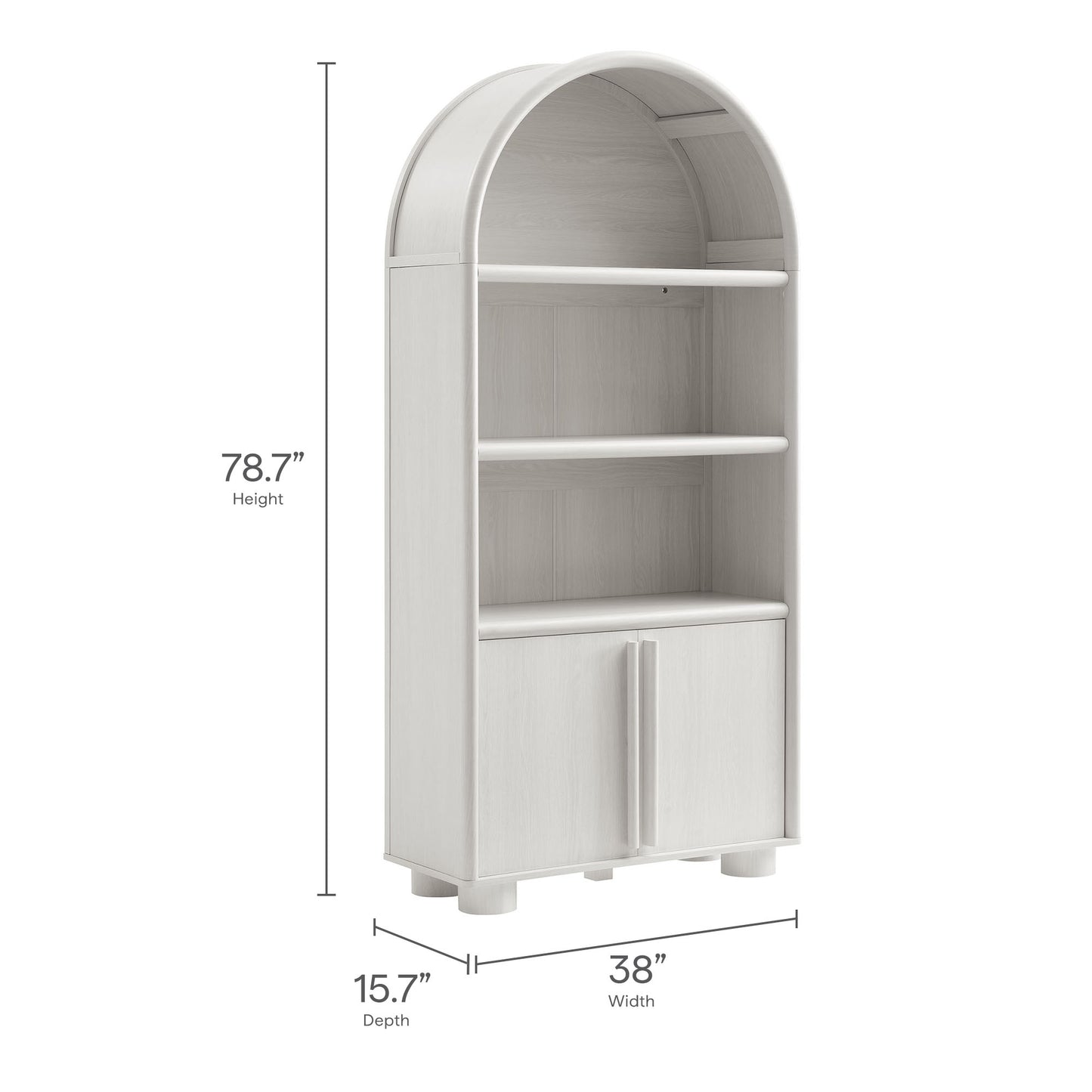 Bellamy Tall Arched Display Cabinet Bookcase by Modway | Cabinests | Modishstore - 9