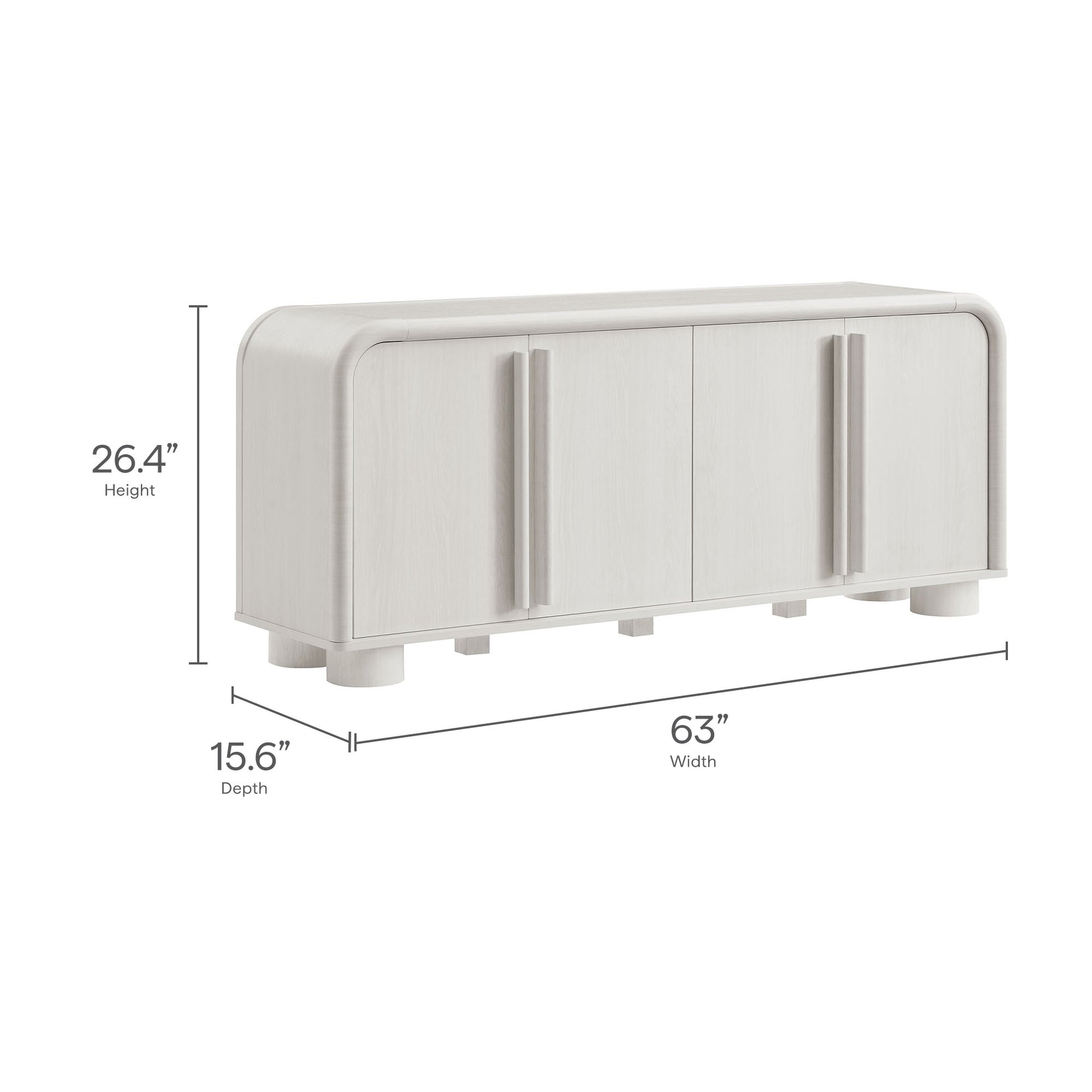 Bellamy Curved 4-Door Sideboard Cabinet by Modway | Sideboards | Modishstore - 9