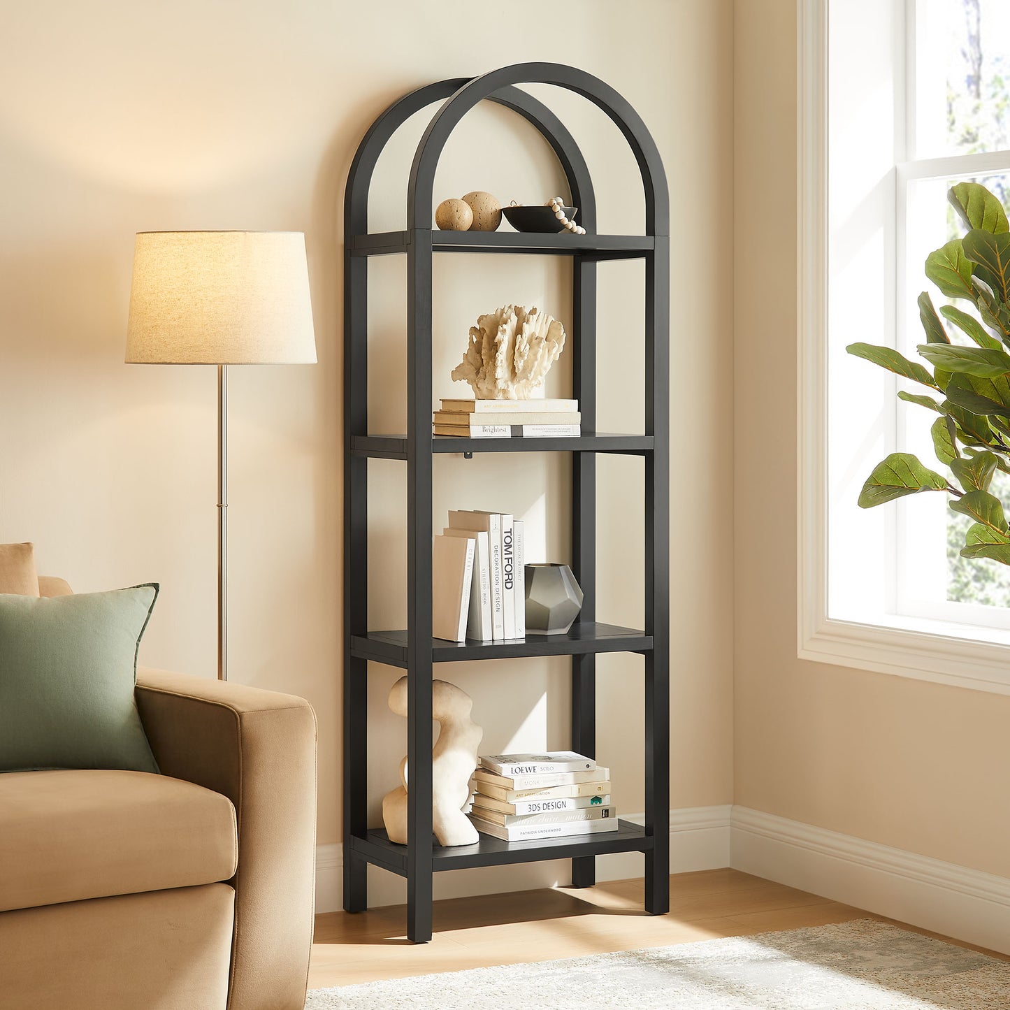 Vexley 72 Inch Tall Narrow Arched Bookshelf by Modway | Bookcases | Modishstore - 1
