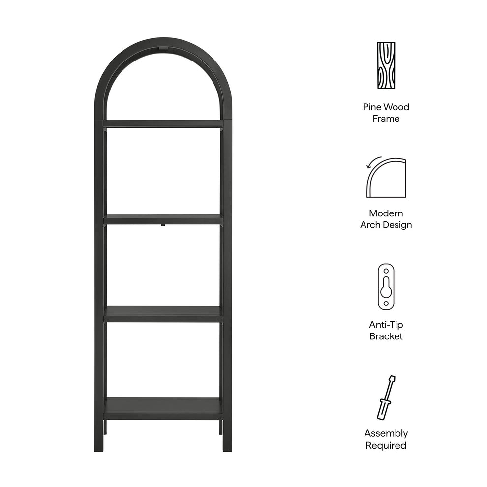 Vexley 72 Inch Tall Narrow Arched Bookshelf by Modway | Bookcases | Modishstore - 8