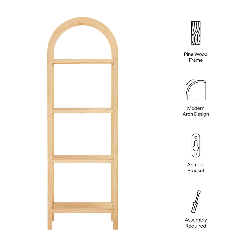 Vexley 72 Inch Tall Narrow Arched Bookshelf by Modway | Bookcases | Modishstore - 17