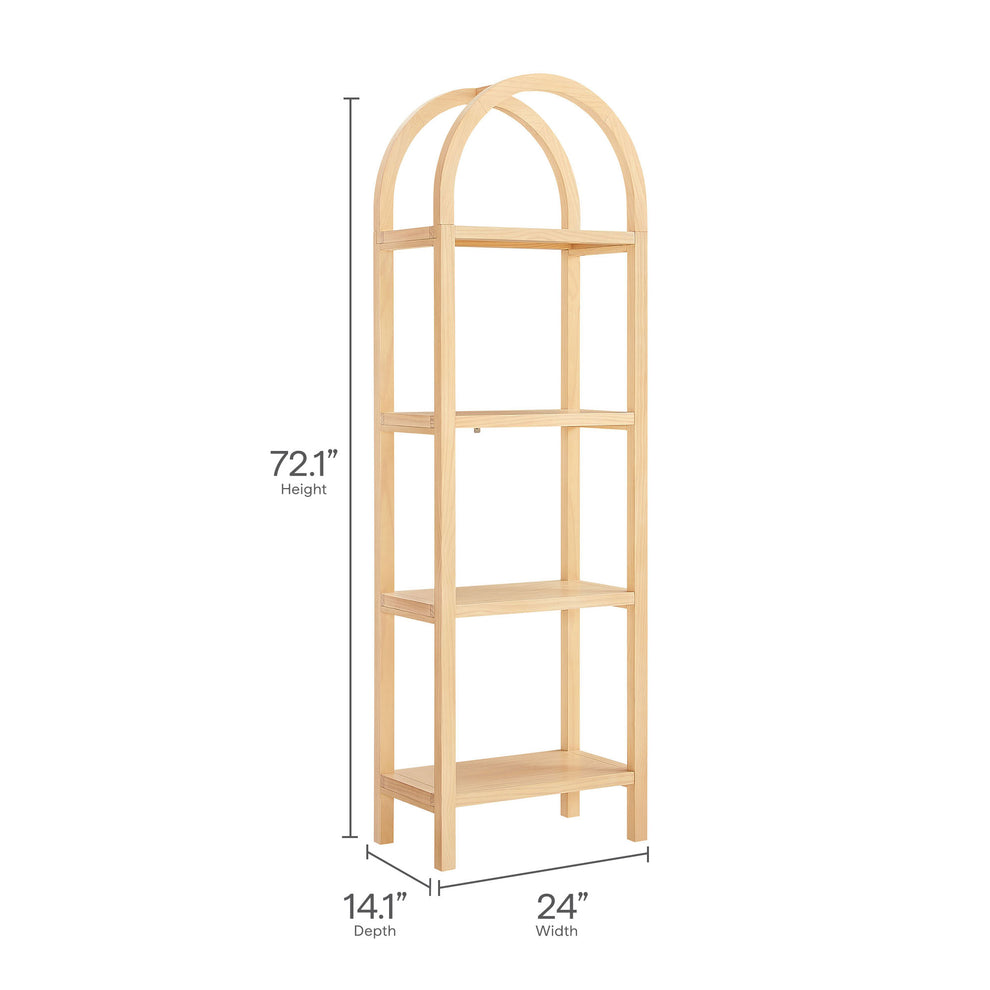 Vexley 72 Inch Tall Narrow Arched Bookshelf by Modway | Bookcases | Modishstore - 18