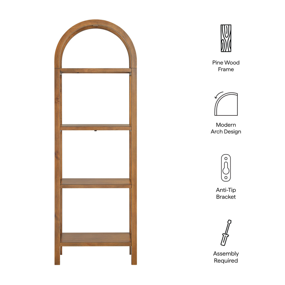Vexley 72 Inch Tall Narrow Arched Bookshelf by Modway | Bookcases | Modishstore - 26