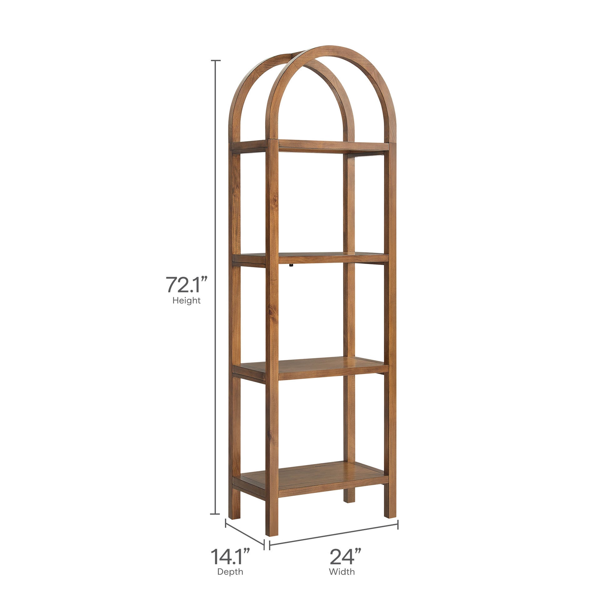 Vexley 72 Inch Tall Narrow Arched Bookshelf by Modway | Bookcases | Modishstore - 27