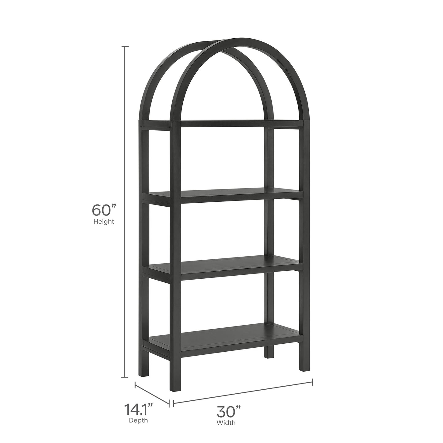 Vexley 60 Inch Arched Bookshelf by Modway | Bookcases | Modishstore - 9