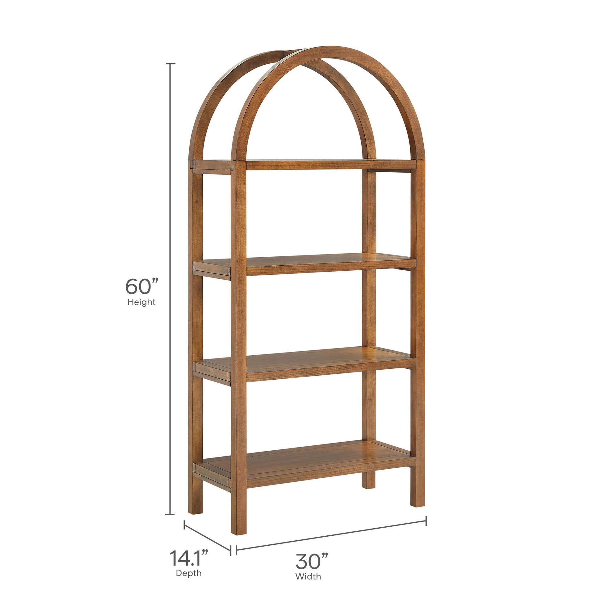 Vexley 60 Inch Arched Bookshelf by Modway | Bookcases | Modishstore - 27