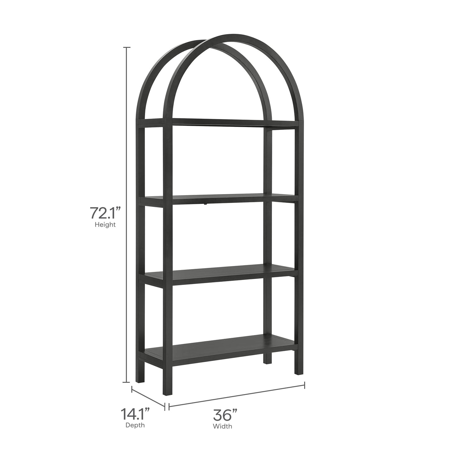 Vexley 72 Inch Large Arched Bookshelf by Modway | Bookcases | Modishstore - 9
