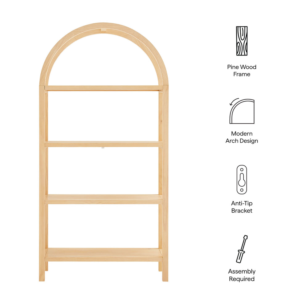 Vexley 72 Inch Large Arched Bookshelf by Modway | Bookcases | Modishstore - 17