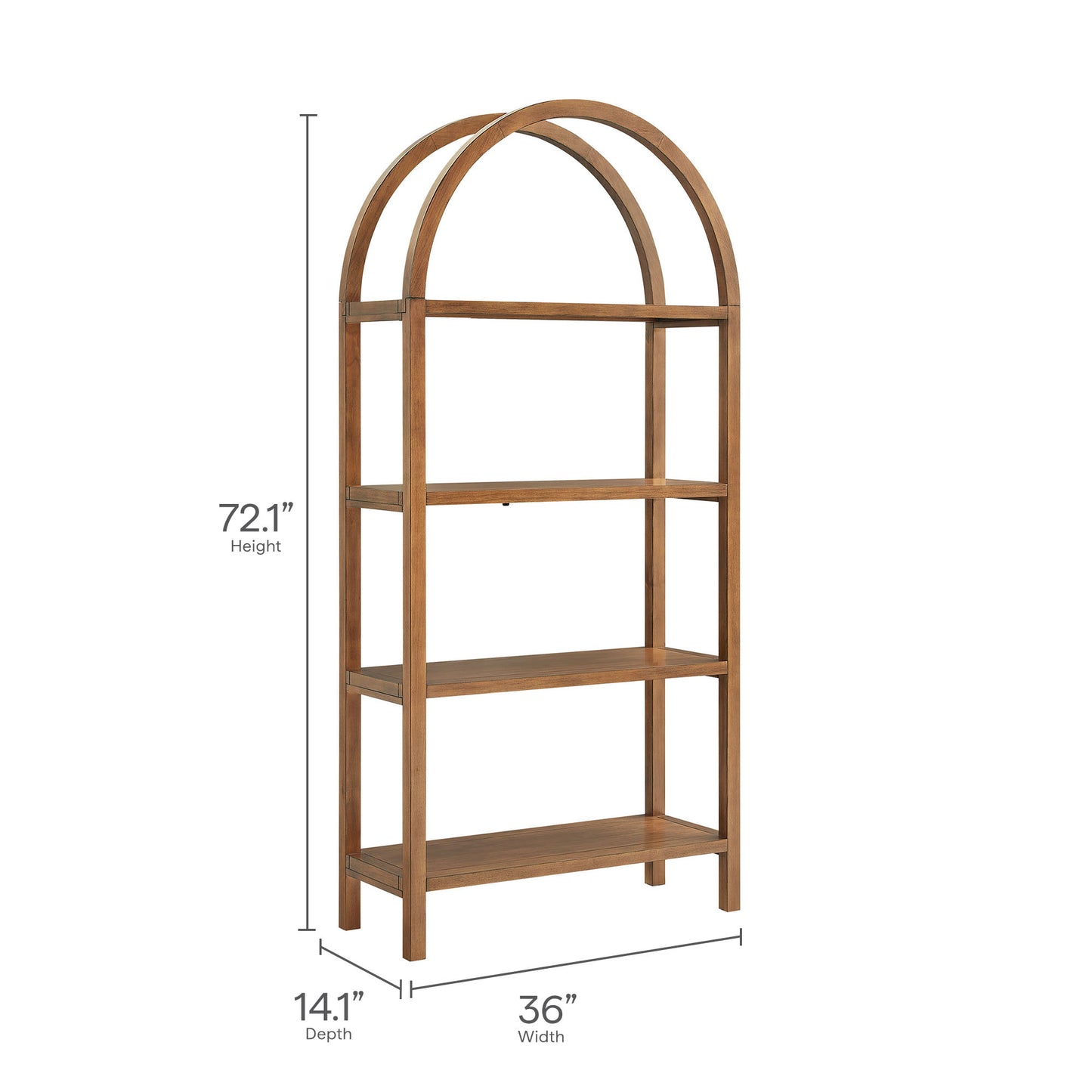 Vexley 72 Inch Large Arched Bookshelf by Modway | Bookcases | Modishstore - 27