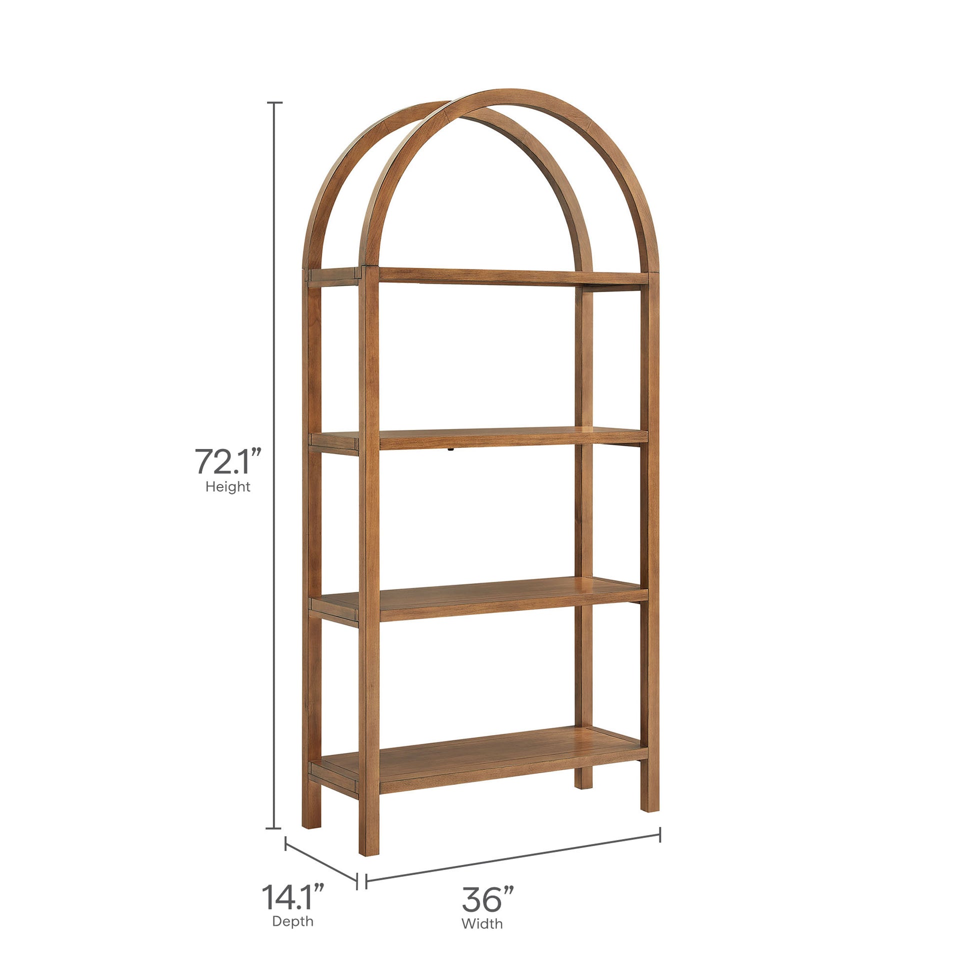 Vexley 72 Inch Large Arched Bookshelf by Modway | Bookcases | Modishstore - 27